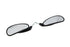 V-Twin Billet Style Teardrop Mirror Set Black - 34-0024