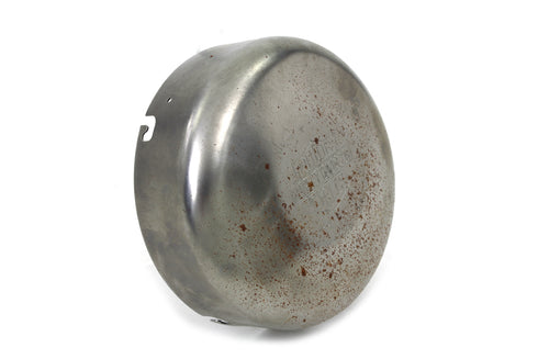 V-Twin Raw 6 inch Air Cleaner Cover with Logo - 34-0048