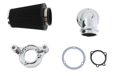 V-Twin M8 Heavy Breather Air Cleaner Kit Chrome - 34-0089