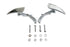 Wyatt Gatling Chrome Teardrop Mirror Set with Billet Skull Stems - 34-0133