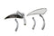 Wyatt Gatling Chrome Teardrop Mirror Set with Solid Billet Stems - 34-0136