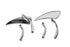 Wyatt Gatling Chrome Teardrop Mirror Set with Solid Billet Stems - 34-0136