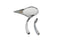 Wyatt Gatling Chrome Spike Oval Mirror with Solid Billet Stems - 34-0138