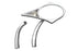 Wyatt Gatling Chrome Spike Oval Mirror with Solid Billet Stems - 34-0138