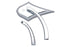 Wyatt Gatling Chrome Spike Oval Mirror with Solid Billet Stems - 34-0138