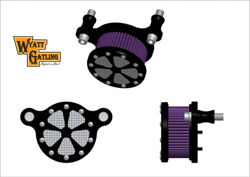 Wyatt Gatling Wyatt Gatling Air Cleaner Kit Chrome - 34-0242