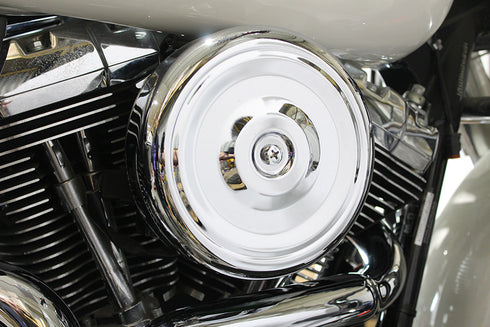Wyatt Gatling 8 inch Round Air Cleaner Kit Chrome - 34-0265