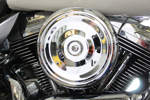 Wyatt Gatling 8 inch Round Air Cleaner Kit Chrome - 34-0265