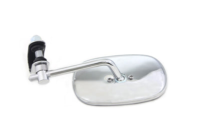 Wyatt Gatling Chrome Rectangle Mirror with Clamp On Stem - 34-0302