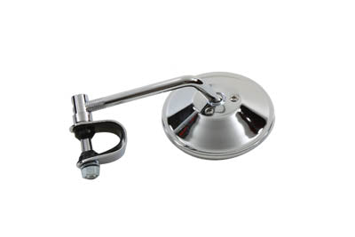 Wyatt Gatling 4 inch Round Mirror with Clamp On Stem Chrome - 34-0306