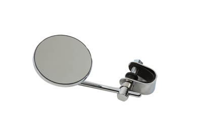 Wyatt Gatling Chrome 3 inch Round Mini Mirror with Clamp On Stem - 34-0308