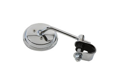 Wyatt Gatling Chrome 3 inch Round Mini Mirror with Clamp On Stem - 34-0308