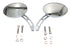 Wyatt Gatling Oval Mirror Set with Billet 3 Slot Stem Chrome - 34-0328
