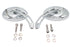 Wyatt Gatling Oval Mirror Set with Billet 3 Slot Stem Chrome - 34-0328