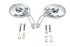 Wyatt Gatling Oval Mirror Set with Billet 3 Slot Stem Chrome - 34-0328