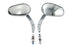 V-Twin Rectangle Taper Mirror Set with Billet Stems Chrome - 34-0333