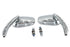 V-Twin Rectangle Taper Mirror Set with Billet Stems Chrome - 34-0333