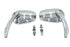V-Twin Rectangle Taper Mirror Set with Billet Stems Chrome - 34-0333