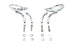 Wyatt Gatling Teardrop Mirror Set with Solid Billet Stems Chrome - 34-0357