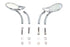 Wyatt Gatling Teardrop Mirror Set with Solid Billet Stems Chrome - 34-0357