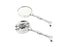 Wyatt Gatling Round Skull Mirror Set with Bone Stems - 34-0367