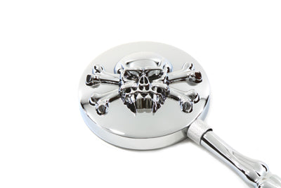 Wyatt Gatling Round Skull Mirror Set with Bone Stems - 34-0367