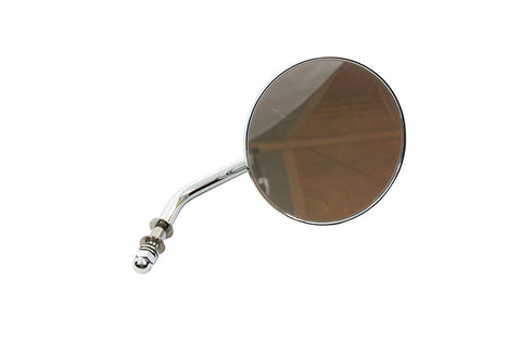 Wyatt Gatling Round Flame Mirror Chrome - 34-0377