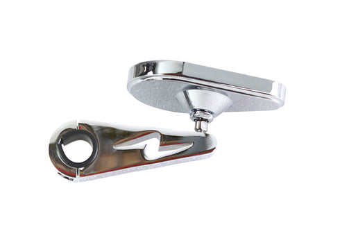 Wyatt Gatling Teardrop Mirror with Clamp on Billet Stem - 34-0383