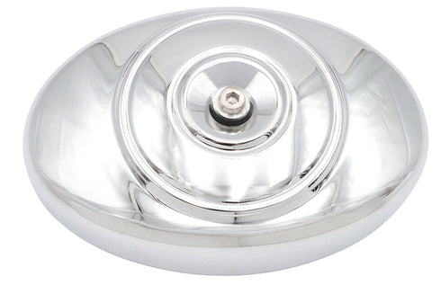 Wyatt Gatling Air Cleaner Cover Oval Chrome - 34-0401