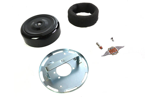 Wyatt Gatling Wyatt Gatling 7 inch Round Air Cleaner With Black Cover - 34-0406
