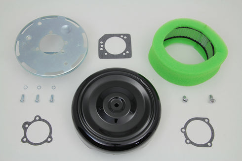 Wyatt Gatling Wyatt Gatling 8 inch Round Air Cleaner Kit with Black Cover - 34-0407