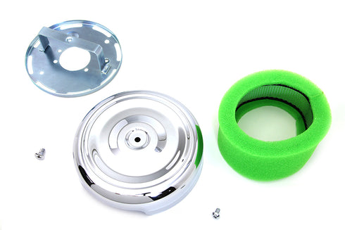 Wyatt Gatling Wyatt Gatling 8 inch Round Air Cleaner Chrome - 34-0415