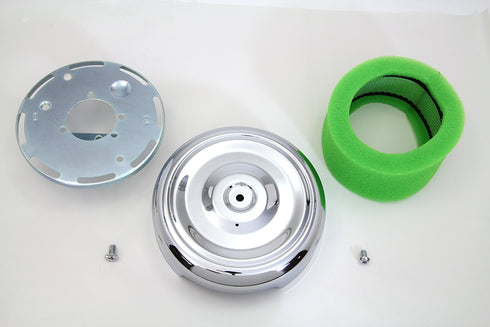 Wyatt Gatling Wyatt Gatling 8 inch Round Air Cleaner Chrome - 34-0415