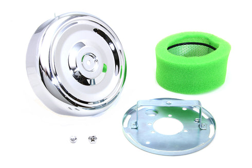 Wyatt Gatling Wyatt Gatling 8 inch Round Air Cleaner Chrome - 34-0415