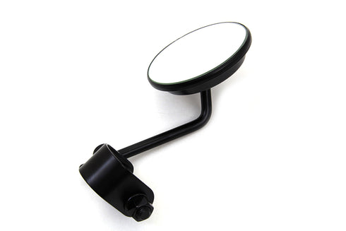 Wyatt Gatling Black 3 inch Round Mini Mirror with Clamp on Stem - 34-0418