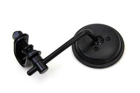 Wyatt Gatling Black 3 inch Round Mini Mirror with Clamp on Stem - 34-0418