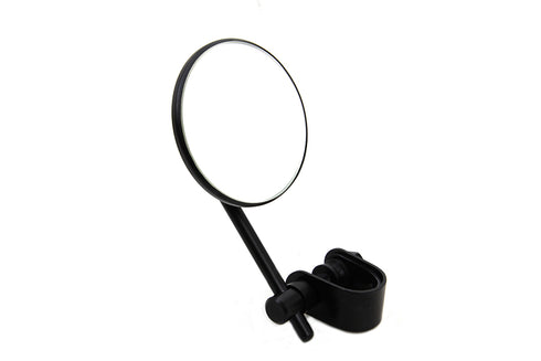 Wyatt Gatling Black 3 inch Round Mini Mirror with Clamp on Stem - 34-0418