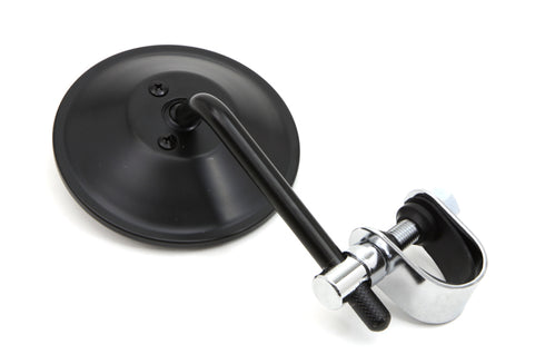 Wyatt Gatling 4 inch Round Mirror with Clamp Black Steel - 34-0426