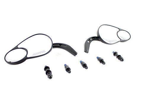 V-Twin Big Twin Mirror Set Black - 34-0465