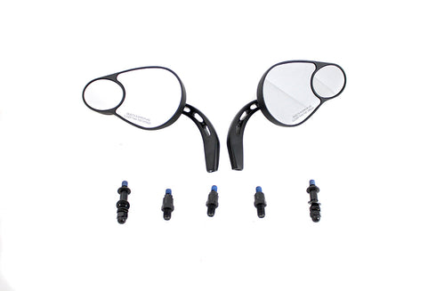 V-Twin Big Twin Mirror Set Black - 34-0465