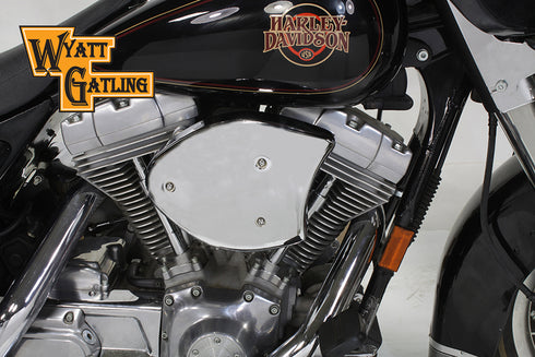 V-Twin Chrome Wyatt Gatling Air Cleaner Assembly - 34-0474
