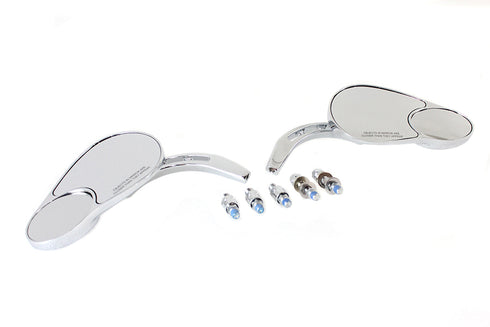 V-Twin Big Twin Mirror Set Chrome - 34-0494