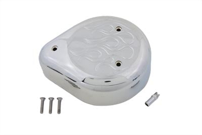 Wyatt Gatling Chrome Flame Teardrop Air Cleaner - 34-0527