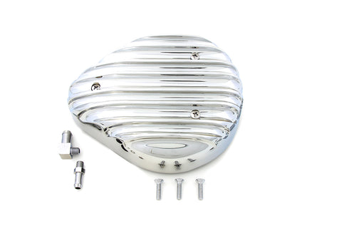 Wyatt Gatling Chrome Finned Teardrop Air Cleaner - 34-0530