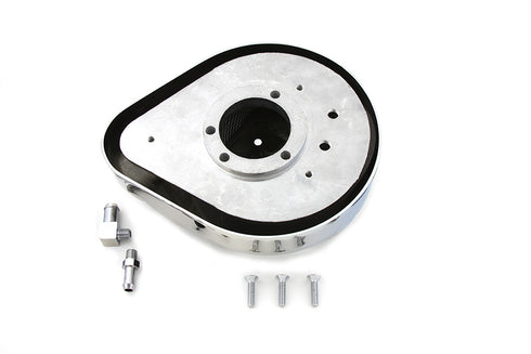 Wyatt Gatling Chrome Finned Teardrop Air Cleaner - 34-0530