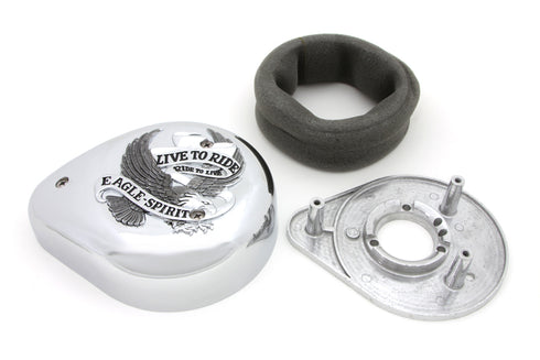 Wyatt Gatling Eagle Spirit Chrome Teardrop Air Cleaner - 34-0532