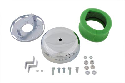 Wyatt Gatling Round Air Cleaner Chrome - 34-0553