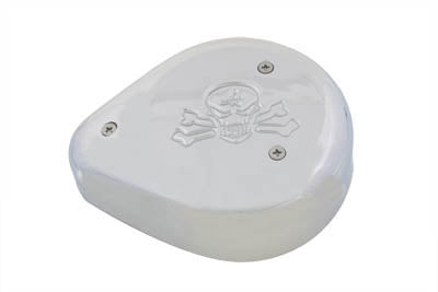 Wyatt Gatling Teardrop Air Cleaner Skull Chrome - 34-0629