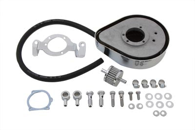 Wyatt Gatling Teardrop Air Cleaner Kit Chrome Flame - 34-0651