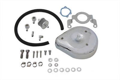 Wyatt Gatling Teardrop Air Cleaner Kit Smooth Chrome - 34-0657